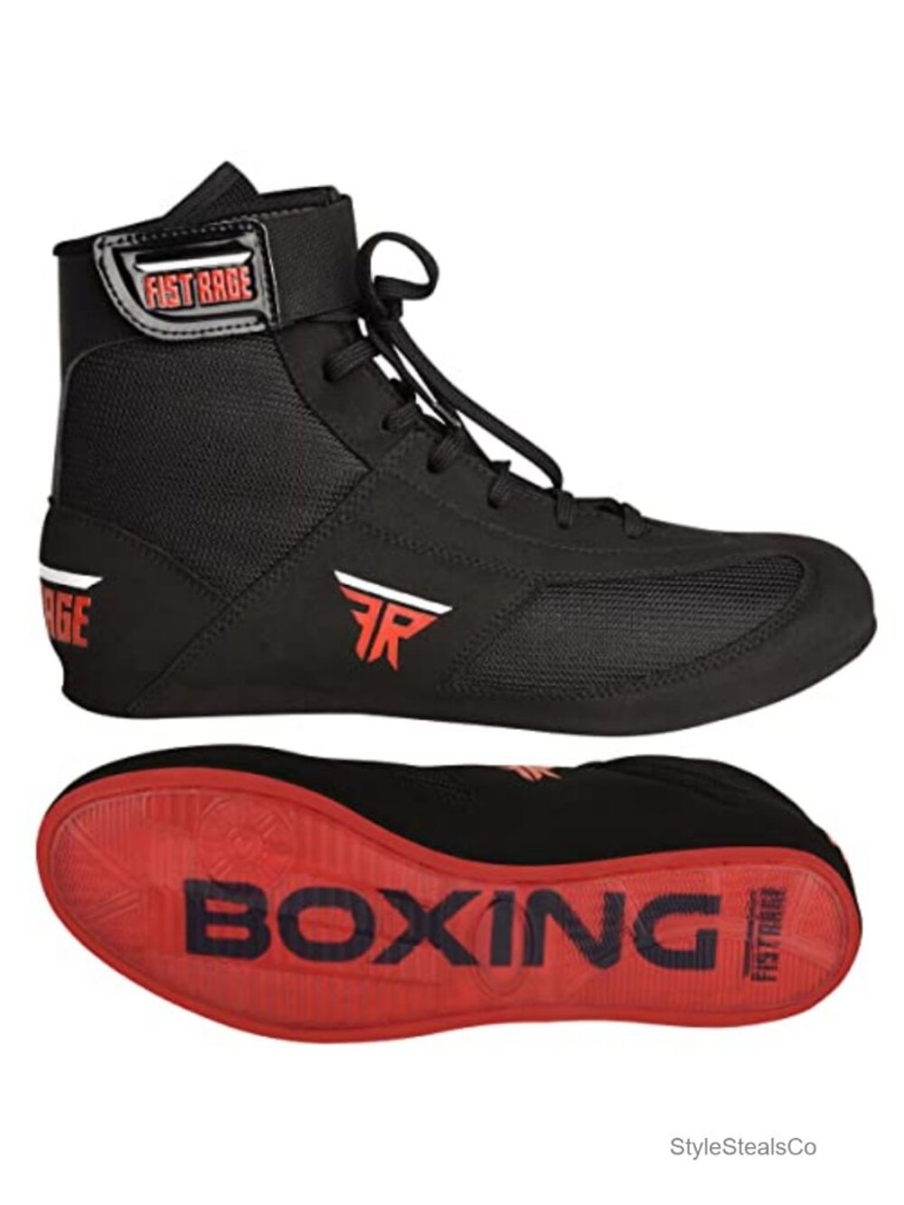 Unisex Leather High Top Boxing Shoes for Training